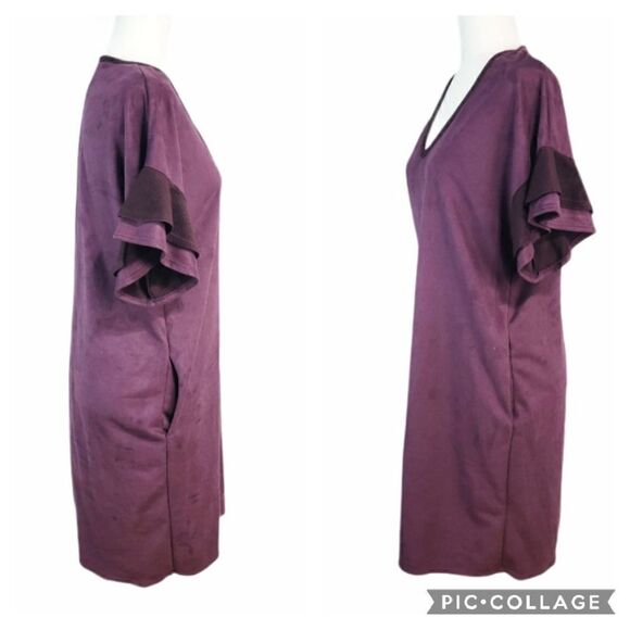 Bluheaven Boho Purple Matted Velvet Tunic Dress S - Picture 7 of 15